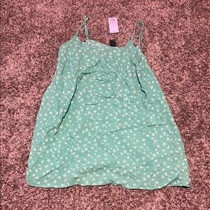 Wild Fable Green Sleeveless Tie Front Mini Dress